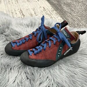 Boreal Fusion S-2‎ Rock Climbing Shoes Men's Size 11.5 Red Blue Black